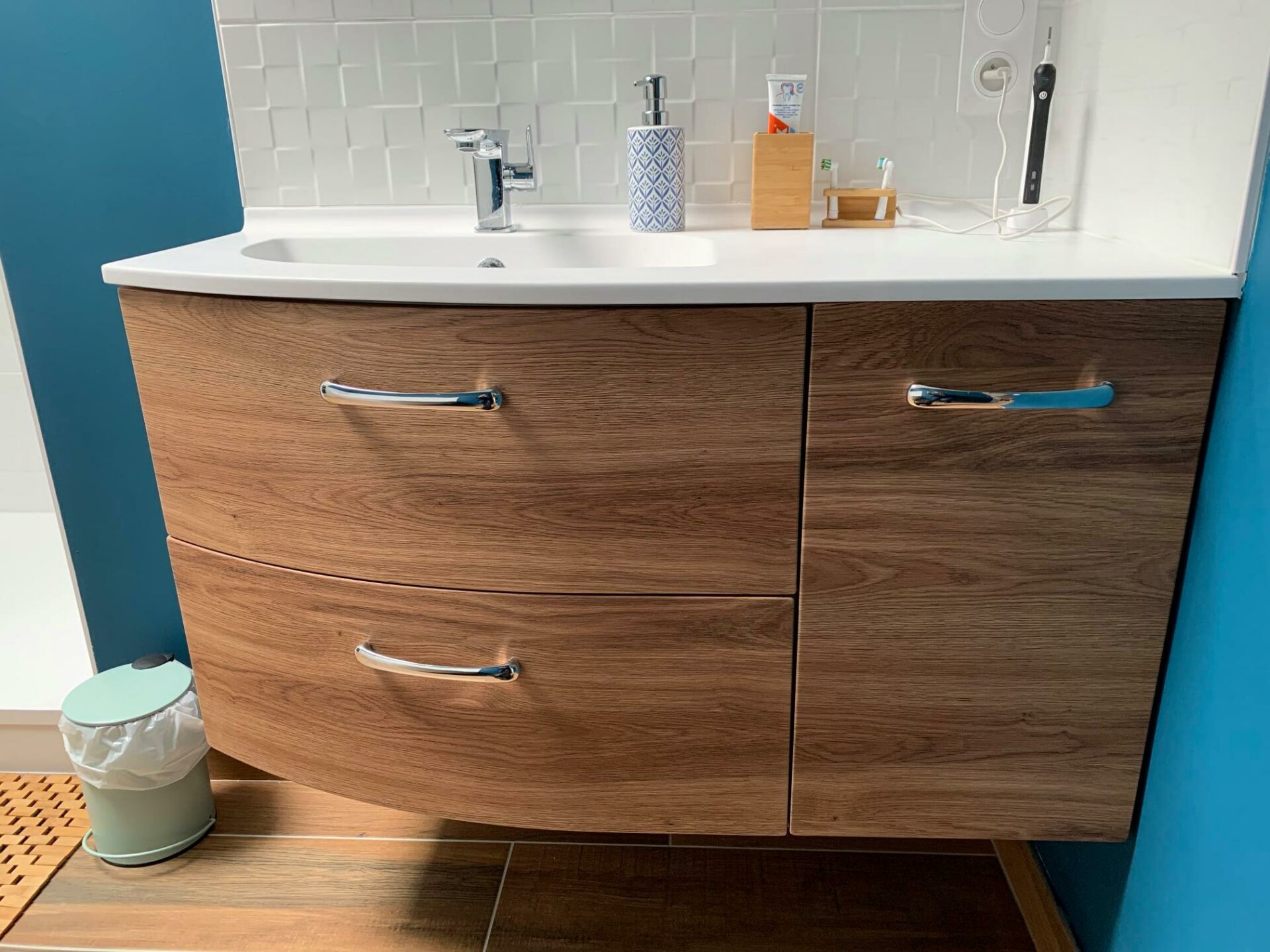 Rénovation salle de bain ambiance marine